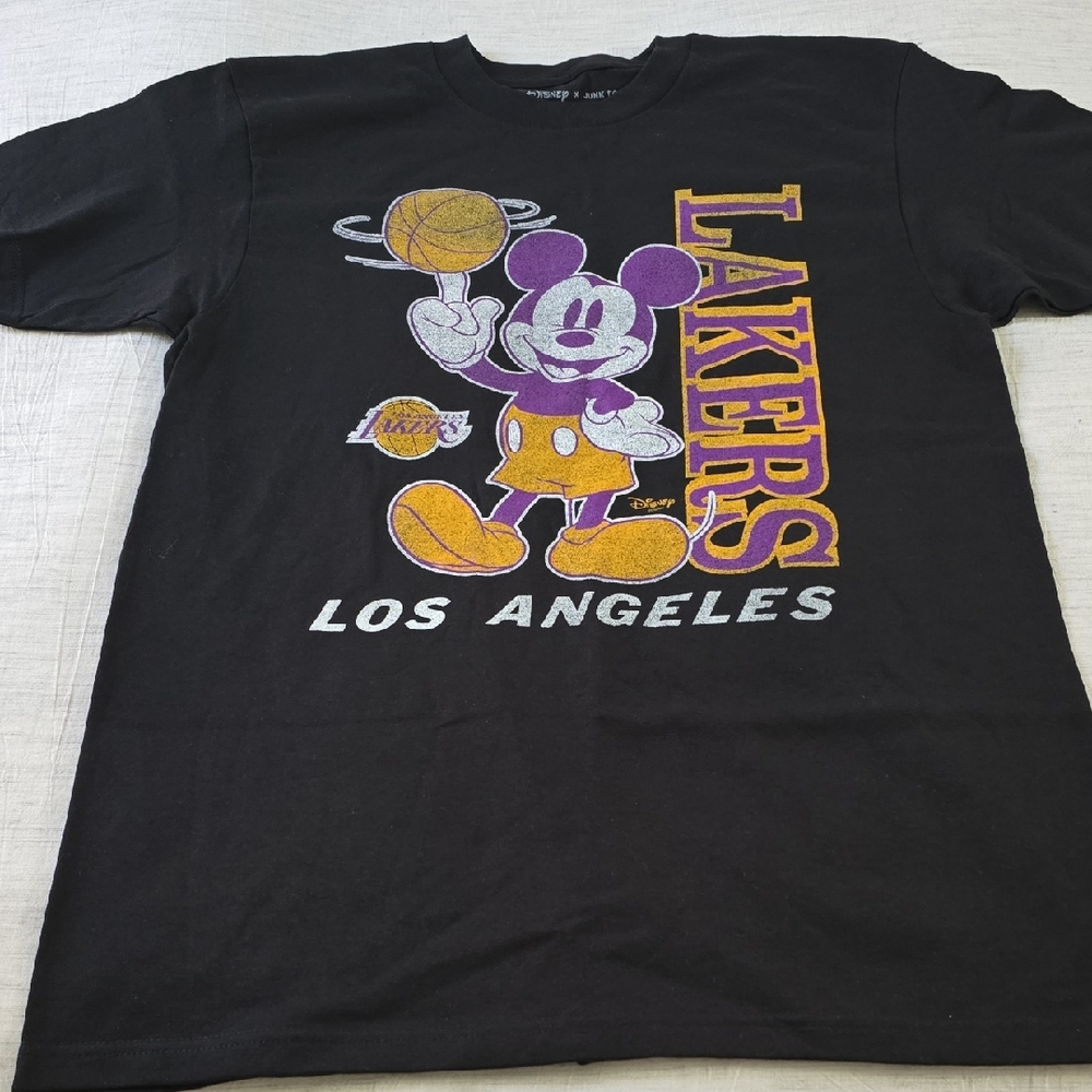 Disney X JUNK FOOD Mickey Mouse x NBA Lakers T-shirt Junk Food Tee Size:Medium